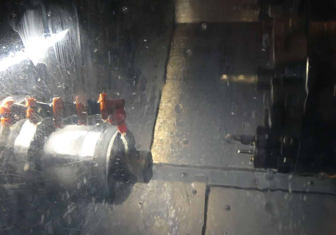 Detailfoto von der CNC-Maschine im Werk von FAB ProWork.
